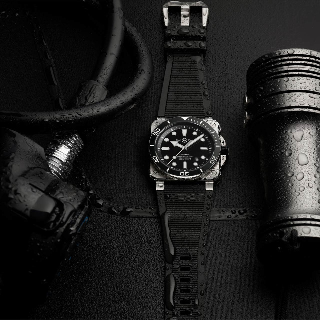 Bell & Ross BR 03 ダイバー ブラック スチール BR03A-D-BL-ST/SRB