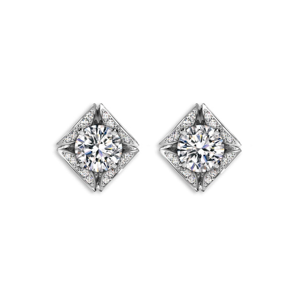FOREVERMARK フォーエバーマーク エターナル コレクション™ ソリティア パヴェ ピアス